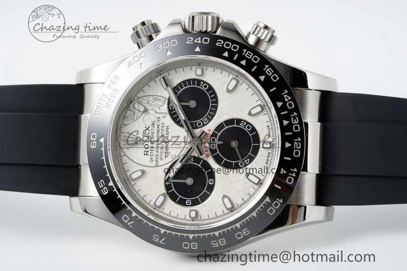 Daytona 116519 QF 1:1 Best Edition Meteorite Dial on Oysterflex Rubber Strap SA4130