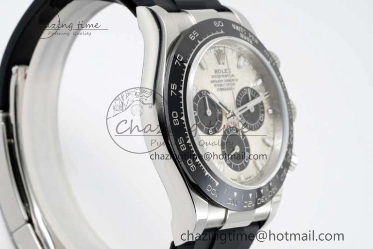 Daytona 116519 QF 1:1 Best Edition Meteorite Dial on Oysterflex Rubber Strap SA4130