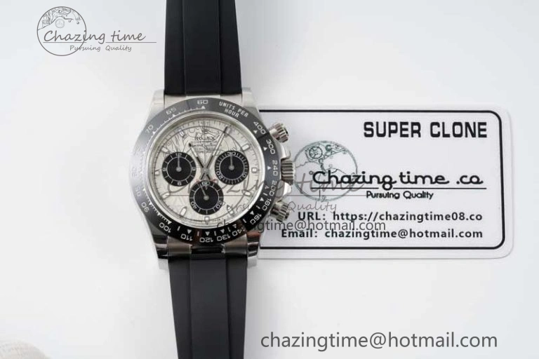 Daytona 116519 QF 1:1 Best Edition Meteorite Dial on Oysterflex Rubber Strap SA4130