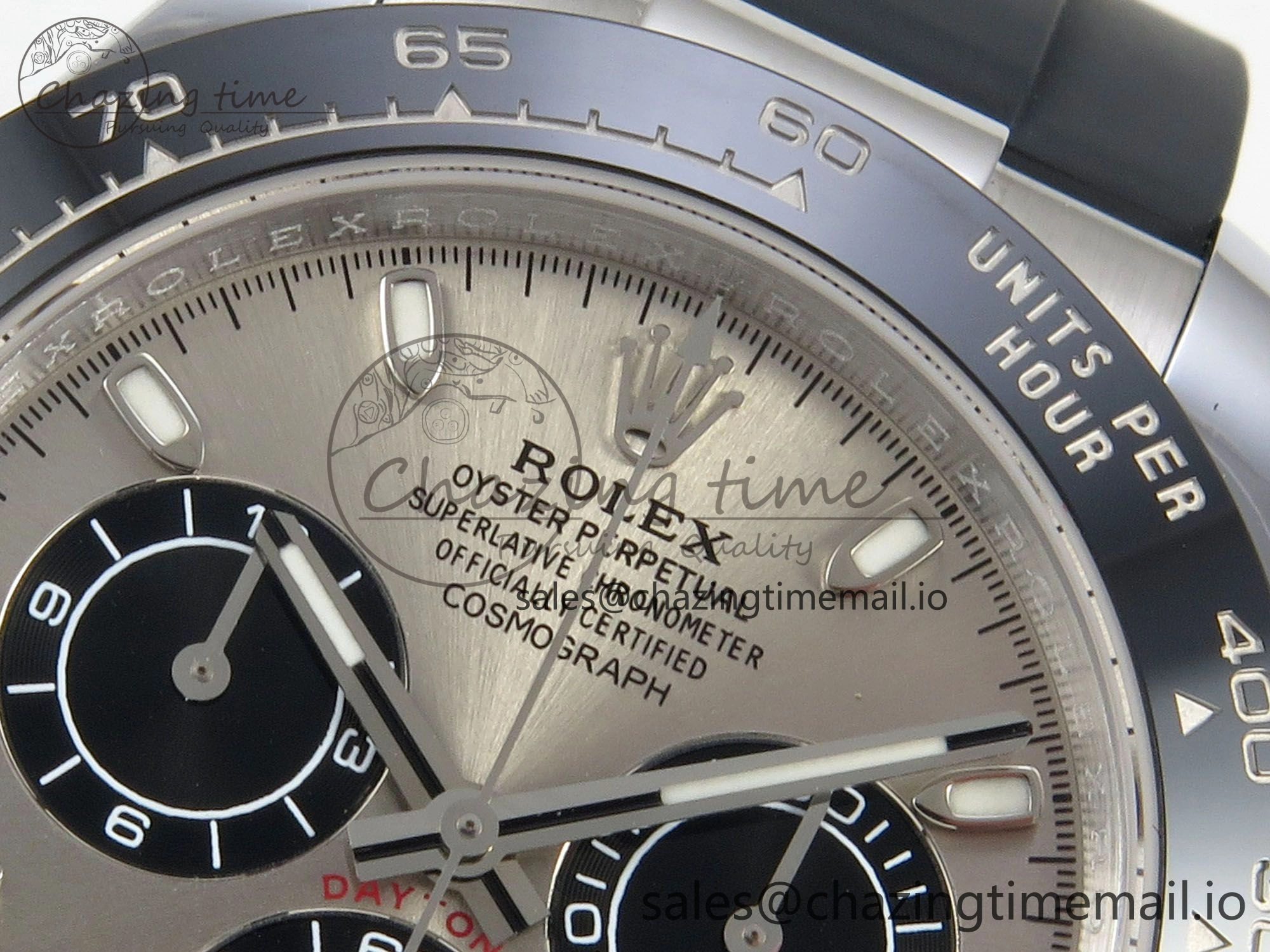 Daytona 116519 SS 3CF 1:1 Best Edition Black Bezel Grey Dial on Oysterflex Strap SH4130 V2(Mod Version)