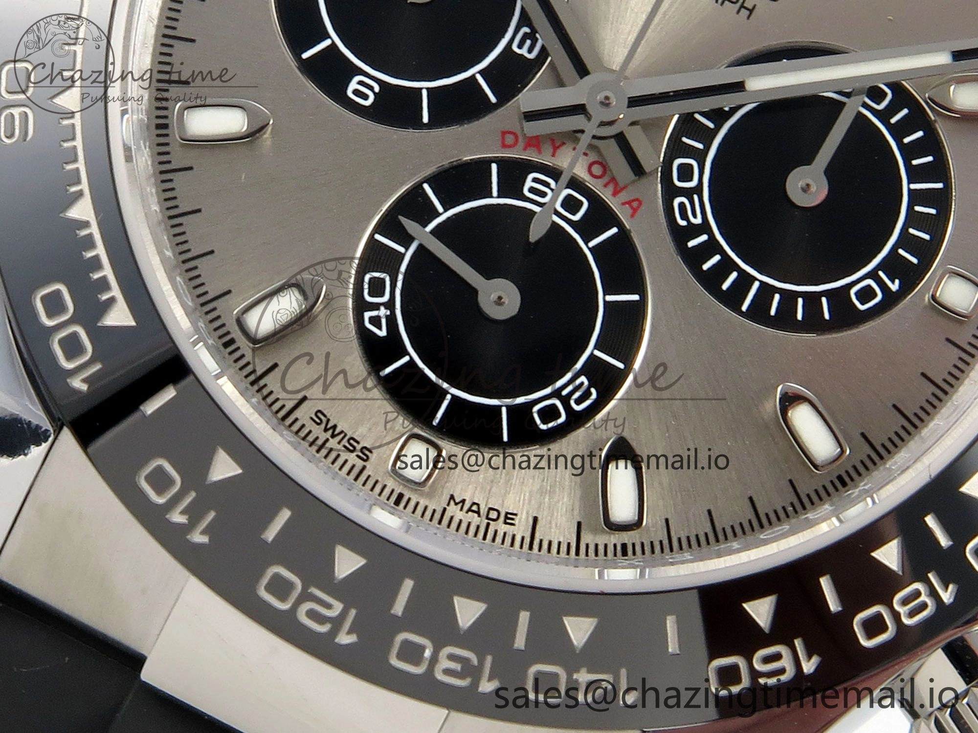 Daytona 116519 SS 3CF 1:1 Best Edition Black Bezel Grey Dial on Oysterflex Strap SH4130 V2(Mod Version)