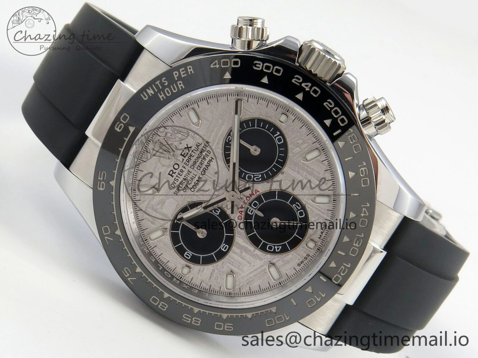 Daytona 116519 SS 3CF 1:1 Best Edition Black Bezel Meteorite Dial on Oysterflex Strap SH4130 V2(Mod Version)