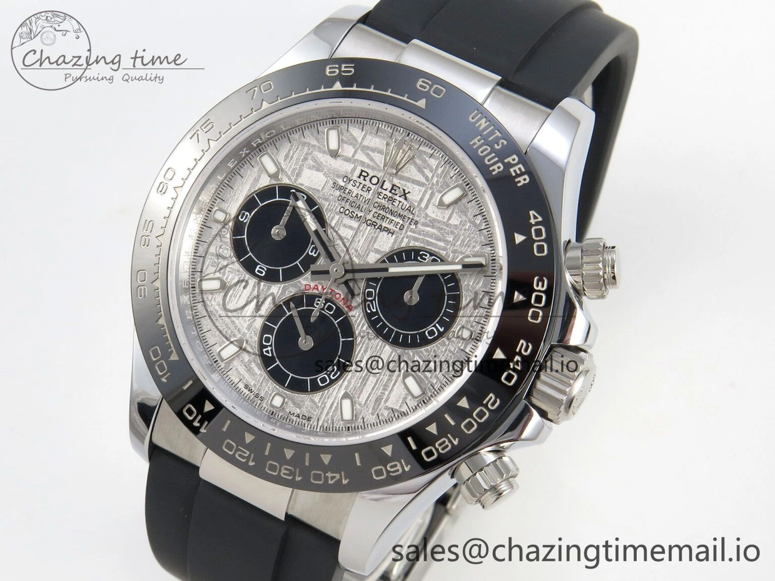 Daytona 116519 SS 3CF 1:1 Best Edition Black Bezel Meteorite Dial on Oysterflex Strap SH4130 V2(Mod Version)