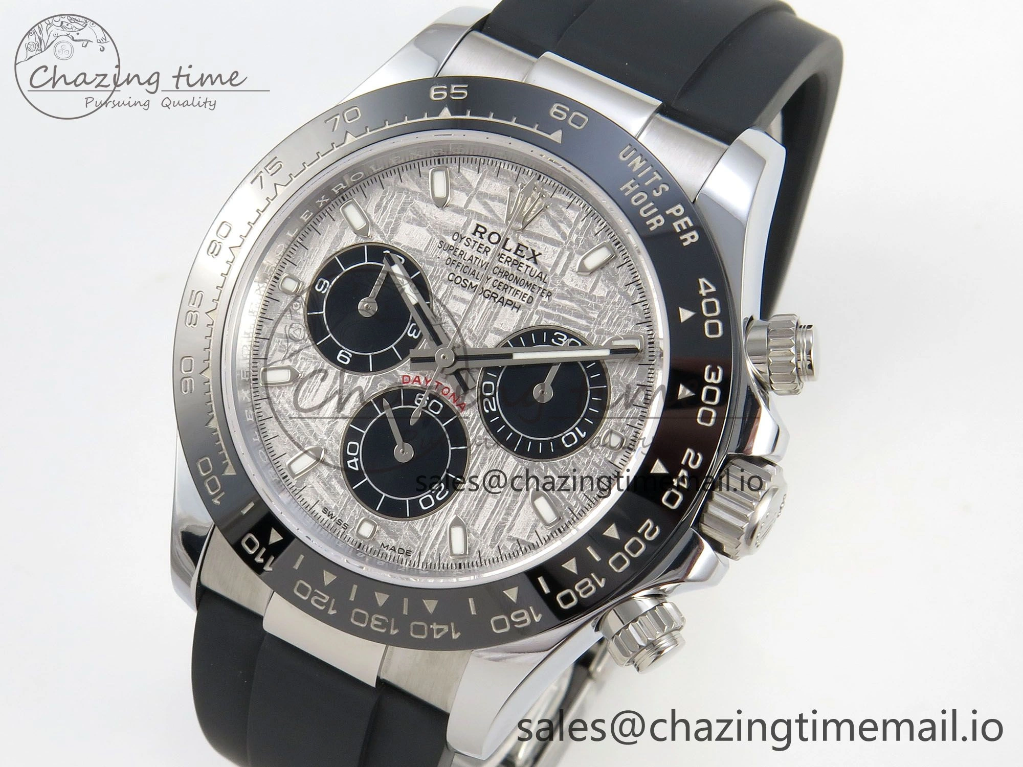 Daytona 116519 SS 3CF 1:1 Best Edition Black Bezel Meteorite Dial on Oysterflex Strap SH4130 V2(Mod Version)