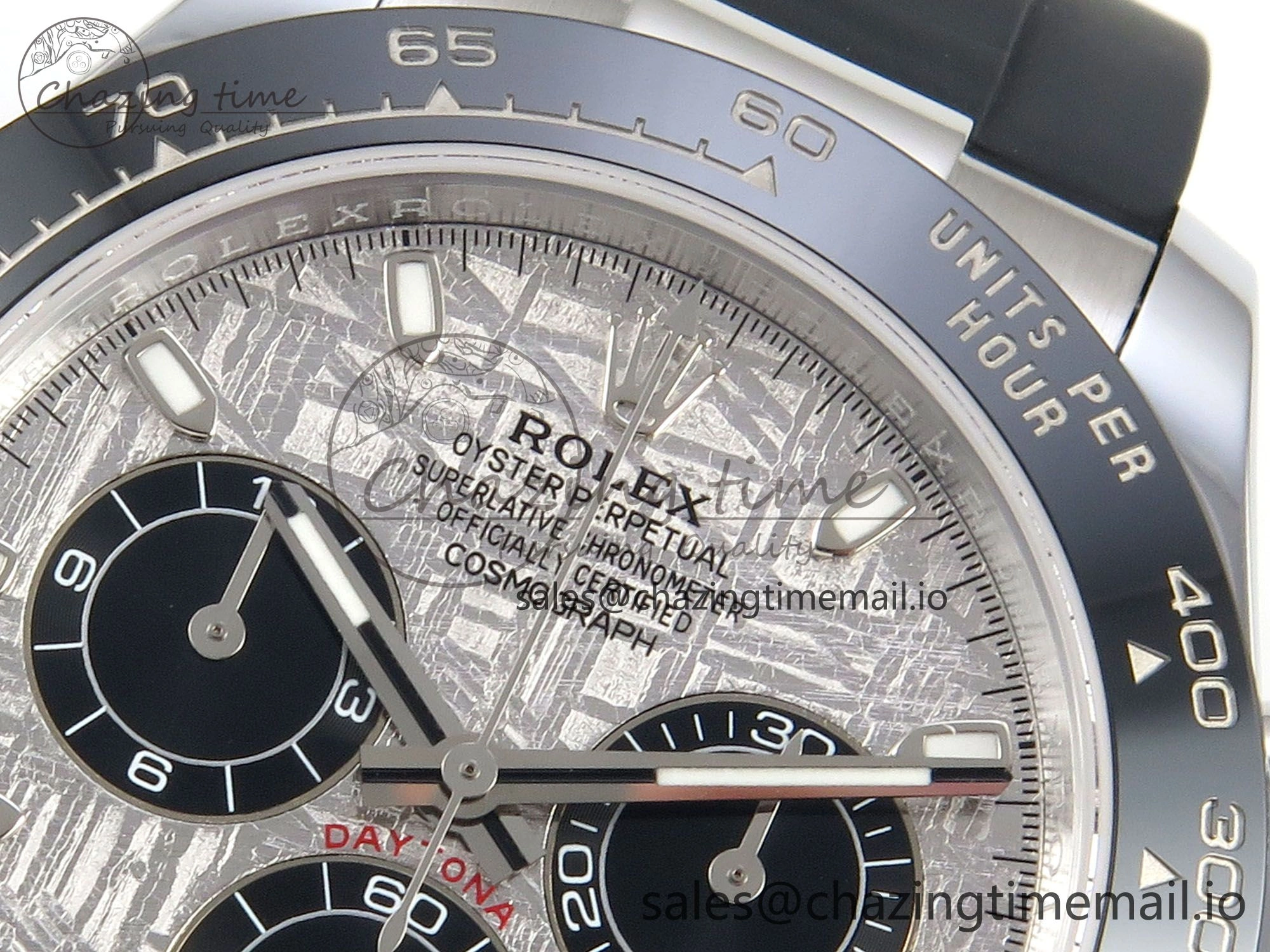 Daytona 116519 SS 3CF 1:1 Best Edition Black Bezel Meteorite Dial on Oysterflex Strap SH4130 V2(Mod Version)