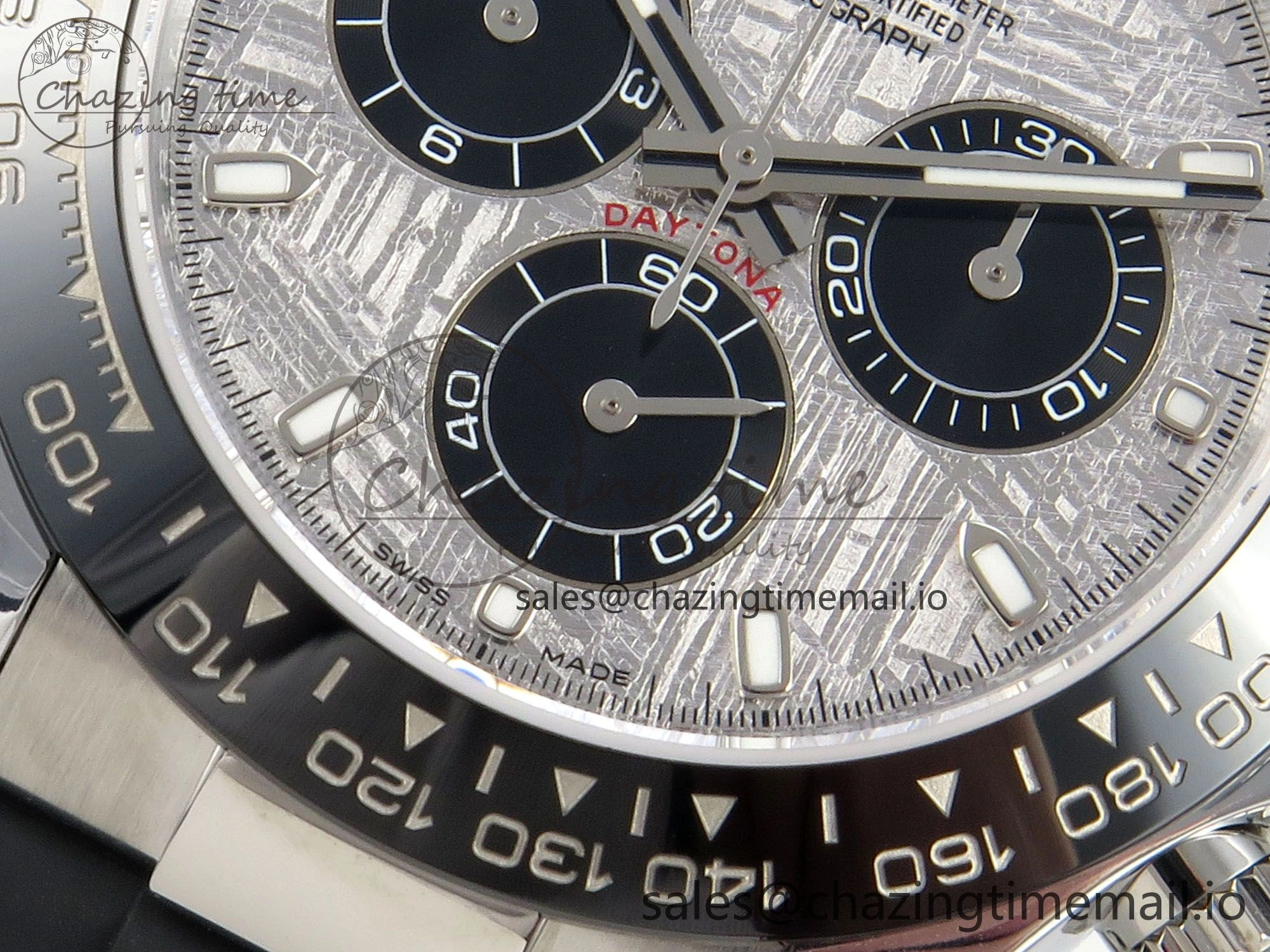Daytona 116519 SS 3CF 1:1 Best Edition Black Bezel Meteorite Dial on Oysterflex Strap SH4130 V2(Mod Version)