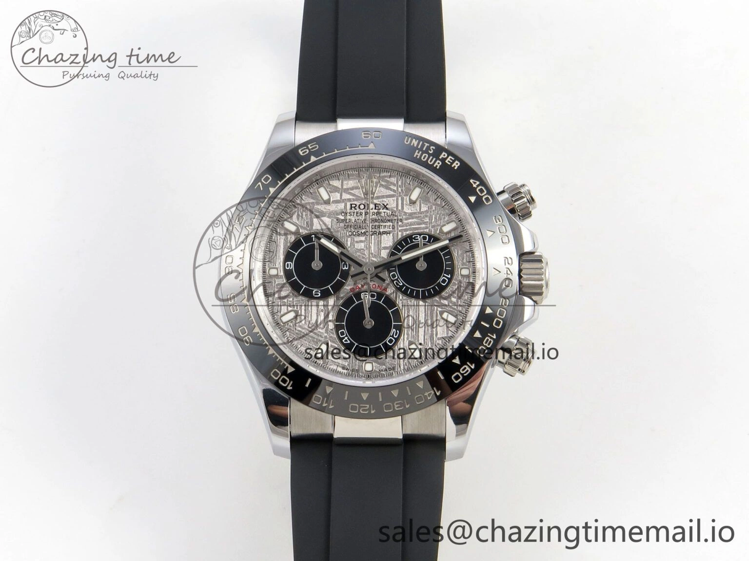 Daytona 116519 SS 3CF 1:1 Best Edition Black Bezel Meteorite Dial on Oysterflex Strap SH4130 V2(Mod Version)