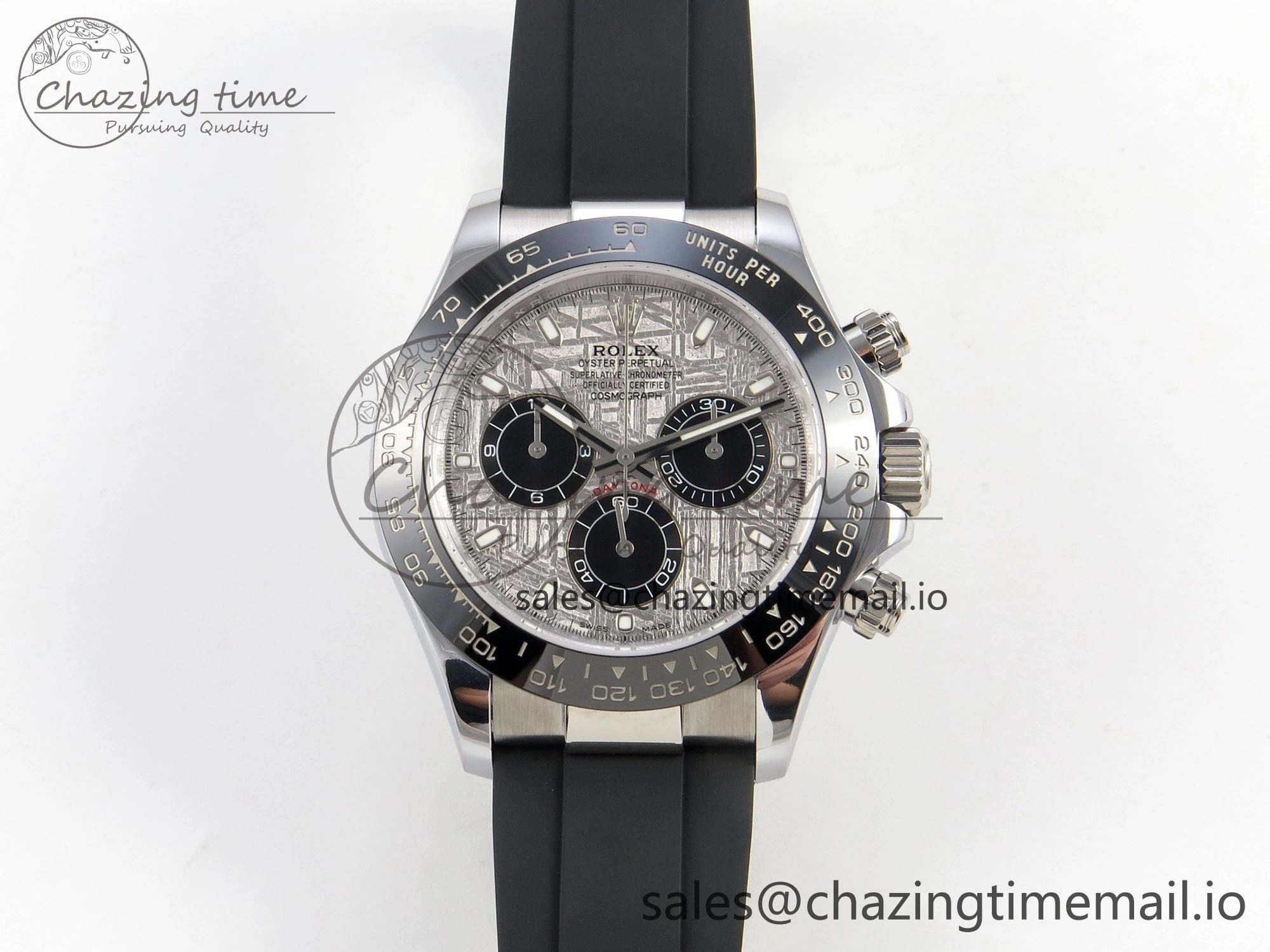 Daytona 116519 SS 3CF 1:1 Best Edition Black Bezel Meteorite Dial on Oysterflex Strap SH4130 V2(Mod Version)