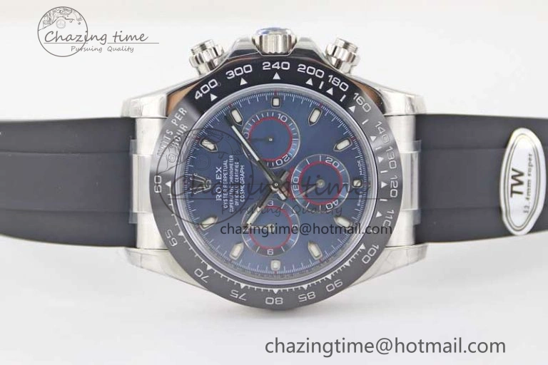 Daytona 116519 SS TWF 1:1 Best Edition 904L Steel Blue Dial on Oysterflex Strap A7750