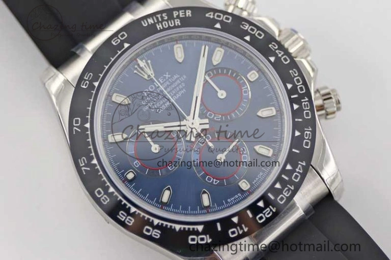 Daytona 116519 SS TWF 1:1 Best Edition 904L Steel Blue Dial on Oysterflex Strap A7750