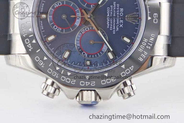 Daytona 116519 SS TWF 1:1 Best Edition 904L Steel Blue Dial on Oysterflex Strap A7750