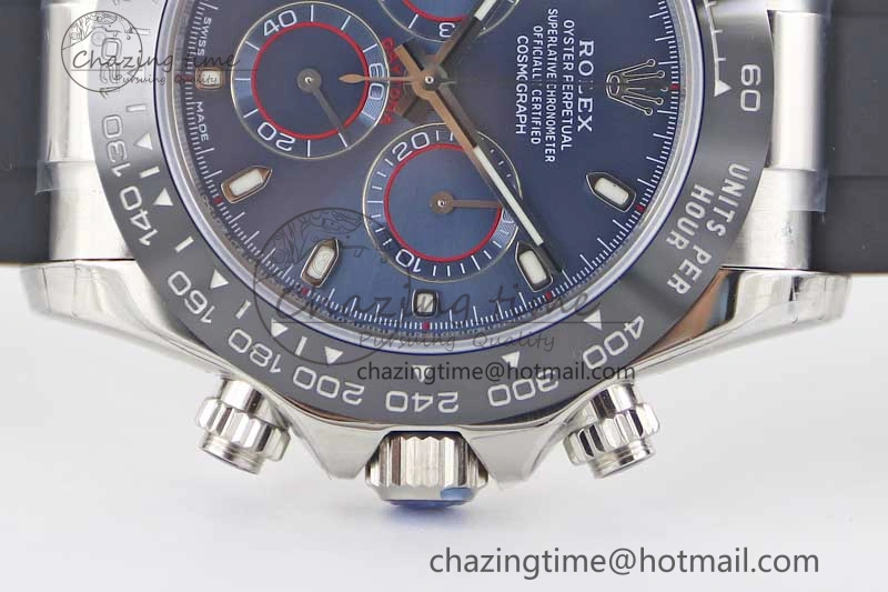 Daytona 116519 SS TWF 1:1 Best Edition 904L Steel Blue Dial on Oysterflex Strap A7750