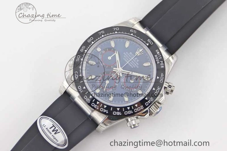 Daytona 116519 SS TWF 1:1 Best Edition 904L Steel Blue Dial on Oysterflex Strap A7750