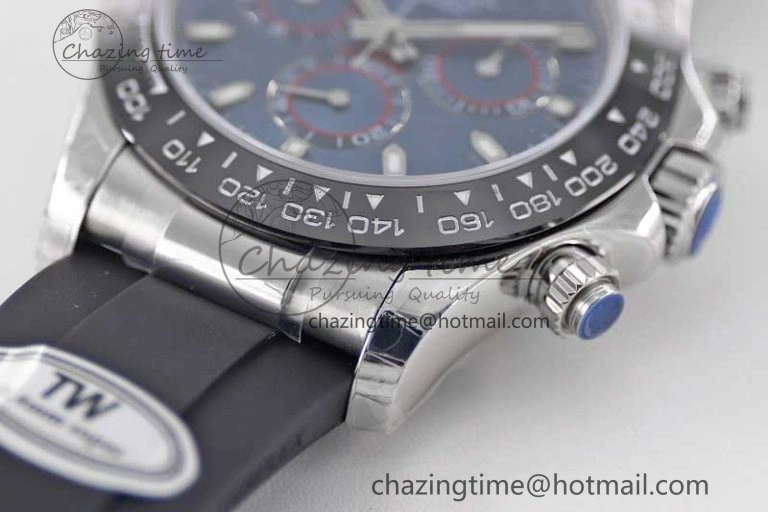Daytona 116519 SS TWF 1:1 Best Edition 904L Steel Blue Dial on Oysterflex Strap A7750