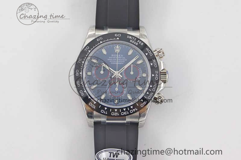 Daytona 116519 SS TWF 1:1 Best Edition 904L Steel Blue Dial on Oysterflex Strap A7750