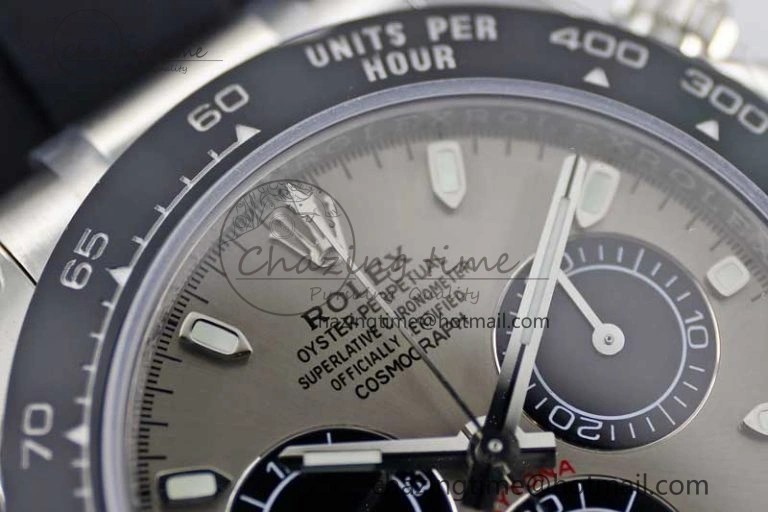 Daytona 116519 SS TWF 1:1 Best Edition 904L Steel Gray Dial on Oysterflex Strap A7750
