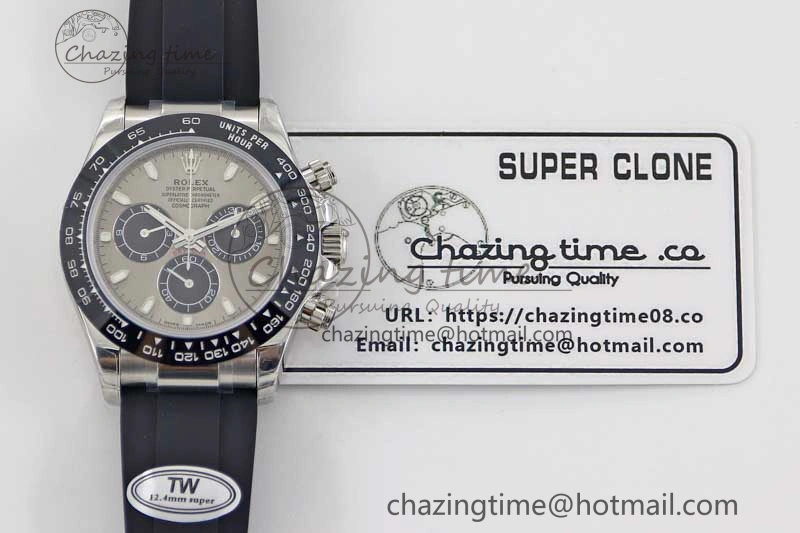 Daytona 116519 SS TWF 1:1 Best Edition 904L Steel Gray Dial on Oysterflex Strap A7750