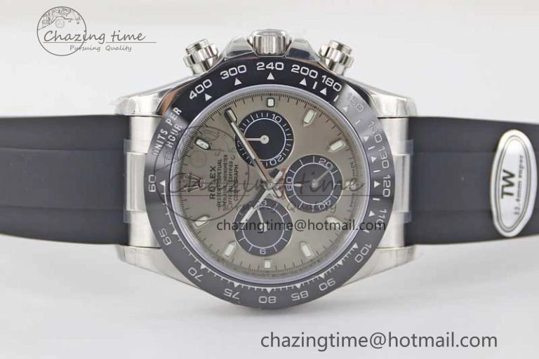 Daytona 116519 SS TWF 1:1 Best Edition 904L Steel Gray Dial on Oysterflex Strap A7750