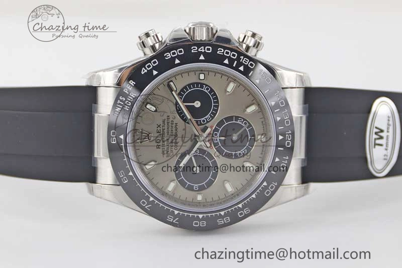 Daytona 116519 SS TWF 1:1 Best Edition 904L Steel Gray Dial on Oysterflex Strap A7750