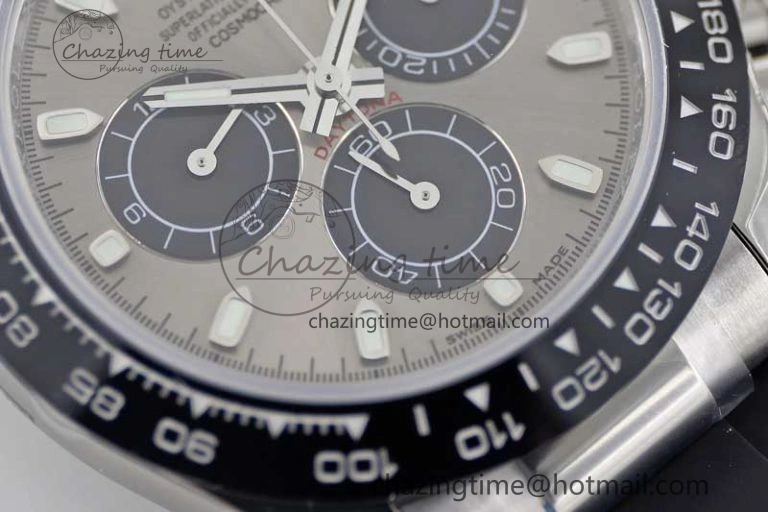 Daytona 116519 SS TWF 1:1 Best Edition 904L Steel Gray Dial on Oysterflex Strap A7750