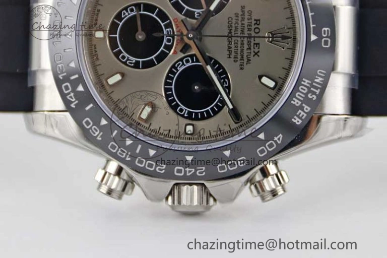 Daytona 116519 SS TWF 1:1 Best Edition 904L Steel Gray Dial on Oysterflex Strap A7750