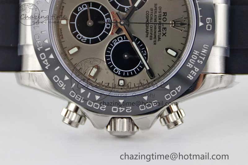 Daytona 116519 SS TWF 1:1 Best Edition 904L Steel Gray Dial on Oysterflex Strap A7750