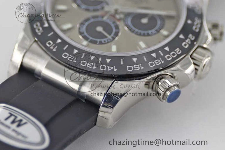 Daytona 116519 SS TWF 1:1 Best Edition 904L Steel Gray Dial on Oysterflex Strap A7750