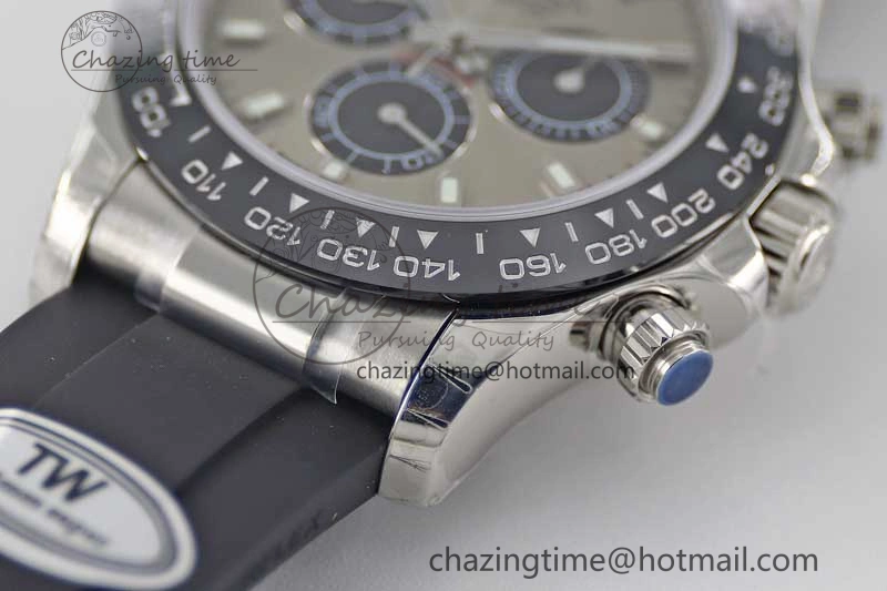 Daytona 116519 SS TWF 1:1 Best Edition 904L Steel Gray Dial on Oysterflex Strap A7750