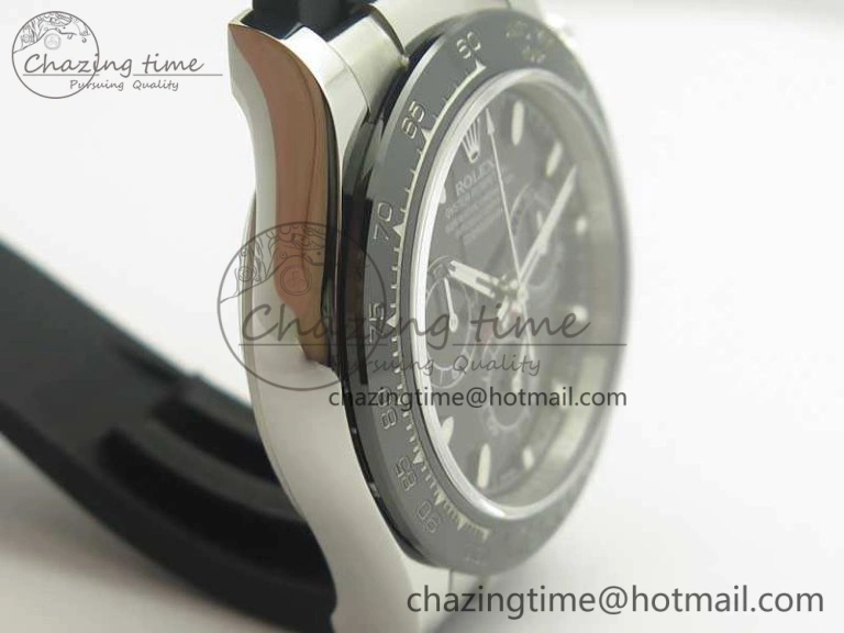 Daytona 116519LN JH Best Black Dial On Rubber Strap A4130 (Free XS Rubber )