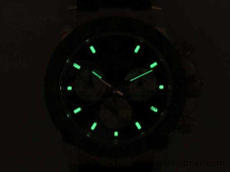 Daytona 116519LN JH Best Black Dial On Rubber Strap A4130 (Free XS Rubber )