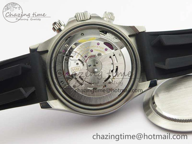 Daytona 116519LN JH Best Edition Black Dial Crystal Markers On Rubber Strap A4130 (Free XS Rubber Strap)