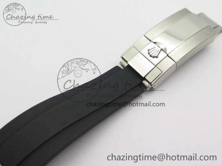 Daytona 116519LN JH Best Edition Black Dial Crystal Markers On Rubber Strap A4130 (Free XS Rubber Strap)