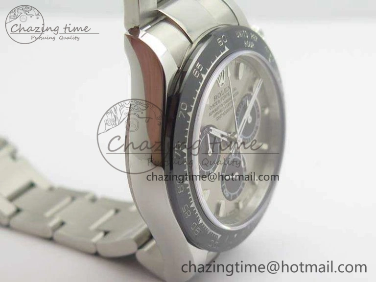 Daytona 116519LN JH Best Edition Gray Dial Ceramic Bezel On SS Bracelet A4130