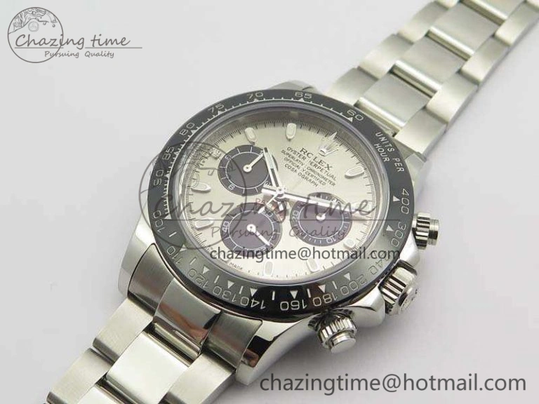 Daytona 116519LN JH Best Edition Gray Dial Ceramic Bezel On SS Bracelet A4130