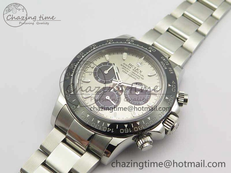 Daytona 116519LN JH Best Edition Gray Dial Ceramic Bezel On SS Bracelet A4130