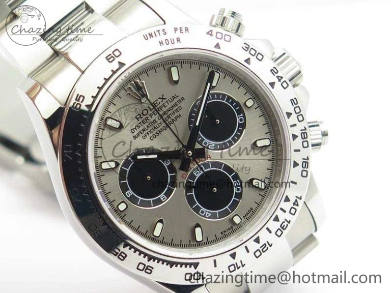 Daytona 116519LN JH Best Edition Gray Dial SS Bezel On SS Bracelet A4130