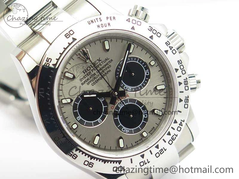Daytona 116519LN JH Best Edition Gray Dial SS Bezel On SS Bracelet A4130