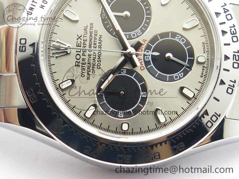 Daytona 116519LN JH Best Edition Gray Dial SS Bezel On SS Bracelet A4130