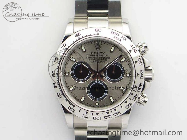 Daytona 116519LN JH Best Edition Gray Dial SS Bezel On SS Bracelet A4130
