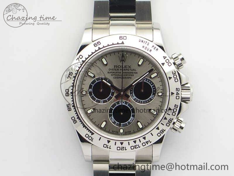 Daytona 116519LN JH Best Edition Gray Dial SS Bezel On SS Bracelet A4130