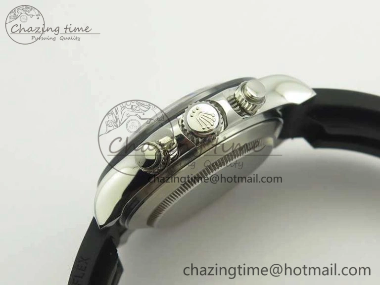 Daytona 116519LN JH Best White MOP Crystal Dial On Rubber Strap A4130 (Free XS Rubber )