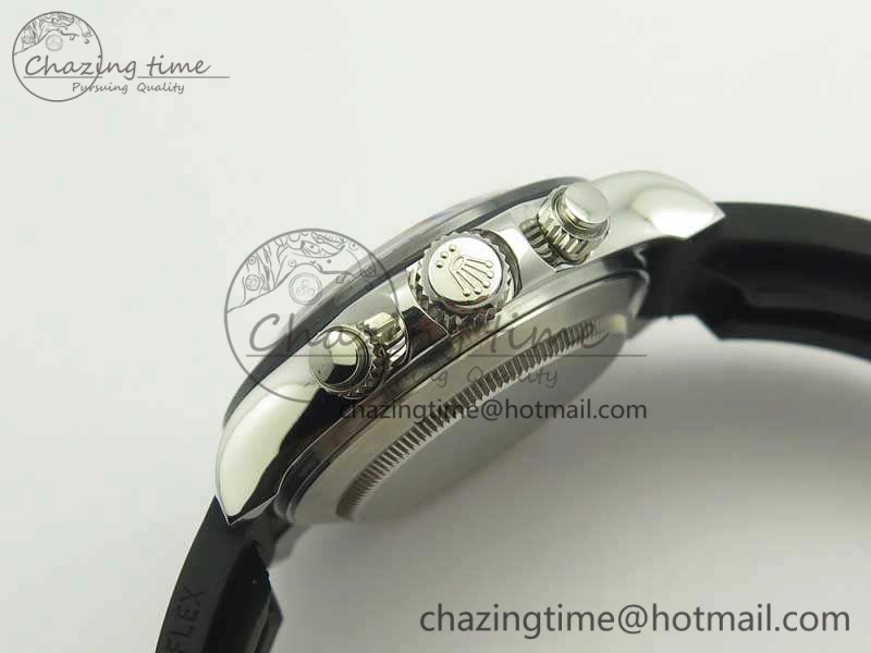 Daytona 116519LN JH Best White MOP Crystal Dial On Rubber Strap A4130 (Free XS Rubber )