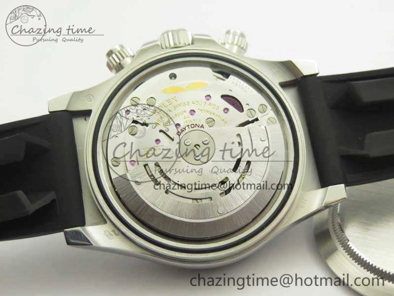 Daytona 116519LN JH Best White MOP Crystal Dial On Rubber Strap A4130 (Free XS Rubber )