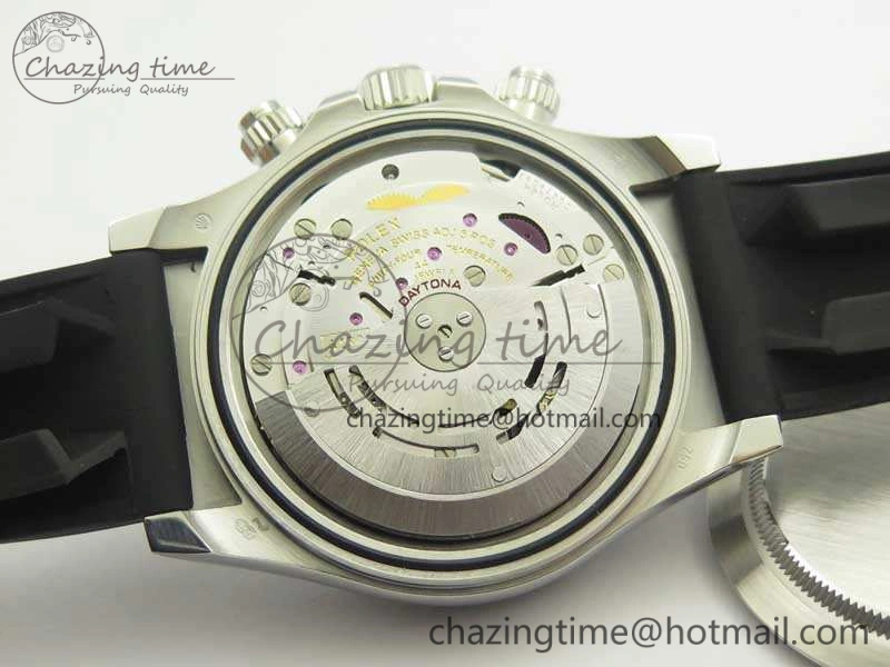 Daytona 116519LN JH Best White MOP Crystal Dial On Rubber Strap A4130 (Free XS Rubber )