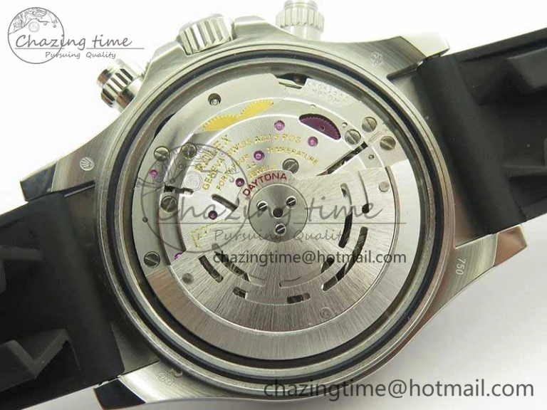 Daytona 116519LN JH Best White MOP Crystal Dial On Rubber Strap A4130 (Free XS Rubber )