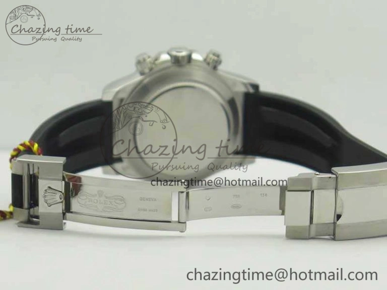 Daytona 116519LN JH Best White MOP Crystal Dial On Rubber Strap A4130 (Free XS Rubber )