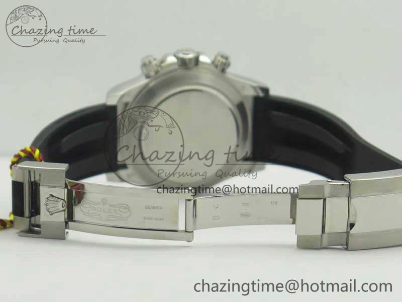 Daytona 116519LN JH Best White MOP Crystal Dial On Rubber Strap A4130 (Free XS Rubber )