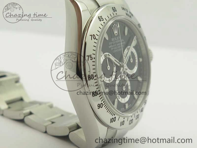 Daytona 116520 ARF 1:1 Best Edition 904L SS Case and Bracelet Black Dial A4130 Super Clone V2