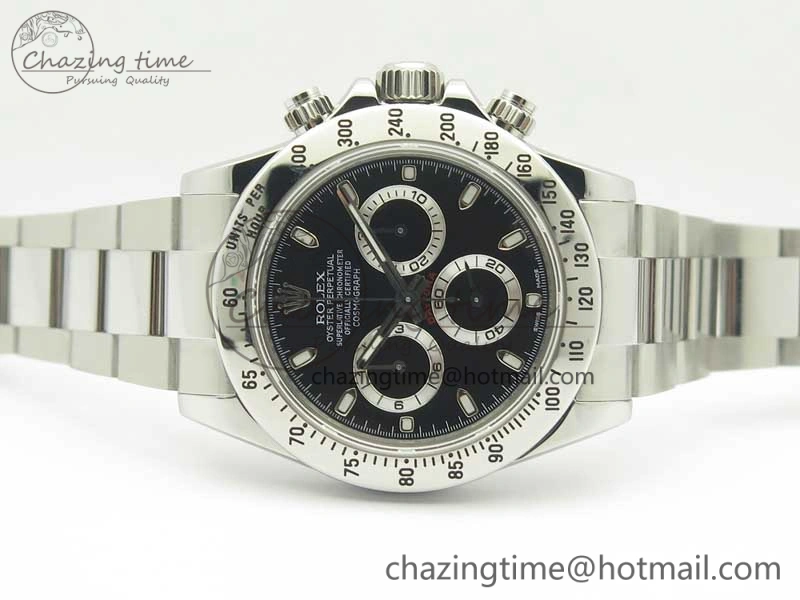 Daytona 116520 ARF 1:1 Best Edition 904L SS Case and Bracelet Black Dial A4130 Super Clone V2