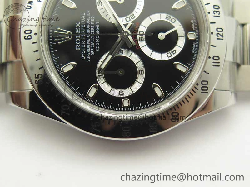 Daytona 116520 ARF 1:1 Best Edition 904L SS Case and Bracelet Black Dial A4130 Super Clone V2